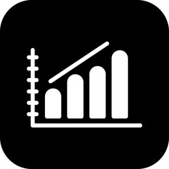Escalating Bar Graph Semi Solid Vector Icon