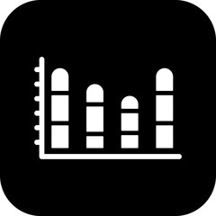 Stacked Bar Chart Semi Solid Vector Icon
