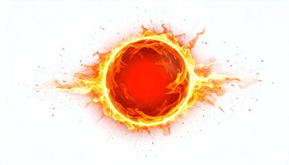 Fiery Circle Abstract Background.