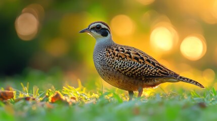 Forest Quail Sunset Grassland Profile Wildlife