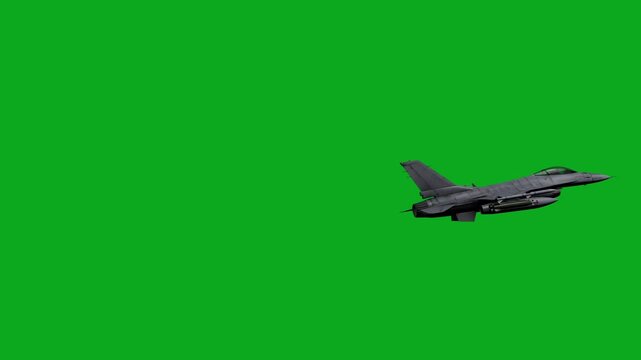 F15 fighter jet flying in the sky on a green background.