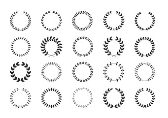 Laurel Wreath Vector Frames Collection &ndash; Laurel Wreath for Award and Victory
