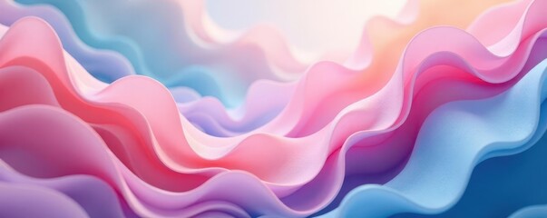 Obraz premium Soft pastel hues, flowing lines & organic forms, design, shape