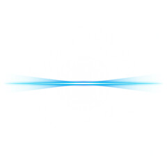 Obraz premium Blue glowing horizontal light band with gradient background 