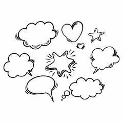 Obraz premium set of comic speech bubbles with any shape