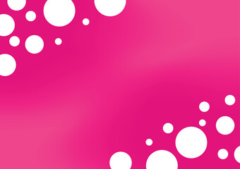 Abstract Pink Background with White Circles.
