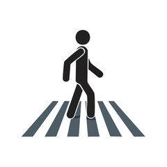 An icon of a person crossing a zebra cross © Farida
