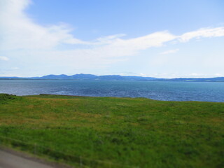 Obraz premium Lake Saroma, Hokkaido, Japan - Diorama Effect