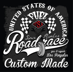 Race t shirt graphic design