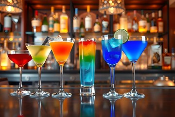 &ldquo;Vibrant Symphony of Cocktails &ndash; A Colorful Celebration at the Bar&rdquo;