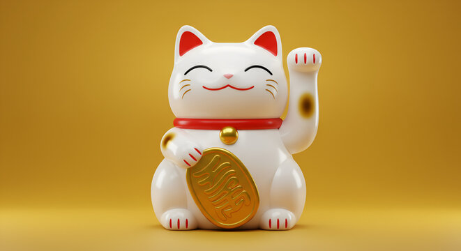 cat on a white background