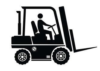  forklift vector illustration silhouette isolated object design