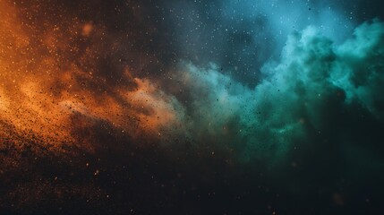 Fototapeta premium Mesmerizing Fusion of Colorful Clouds and Particles in an Abstract Atmosphere