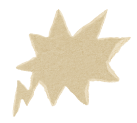 Brown paper bubble. Blank brown cut out cardboard paper speech bubble. Png transparency	