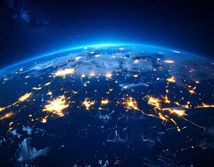 Earth at Night City Lights.