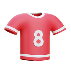 American Football Jersey 3D Illustration
