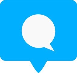 Simple Clean Rounded Square Speech Bubble Communication Message Icon