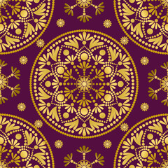 Mandala dark purple