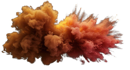 Vibrant red and black smoke swirls against a png background, creating a beautiful and explosive abstract texture