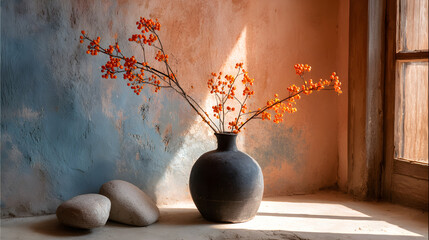 Rustic Still Life with Berries