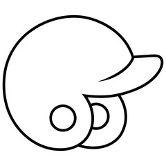 Obraz premium Helmet Baseball Player Icon Vector