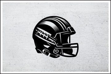 Bold American Football Helmet Silhouette
Classic Gridiron Helmet Artwork,
Strong and Stylish Football Helmet Design,
Black and White Sports Helmet Illustration,