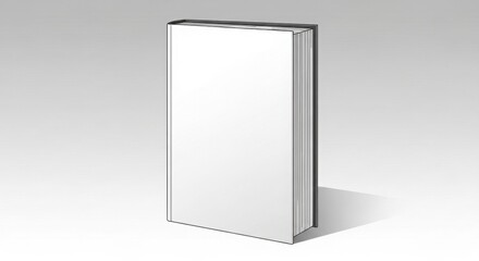 Blank Book Cover Mockup White Spine