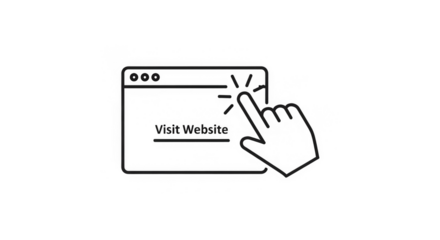 Click Website Button Icon Minimalist Design