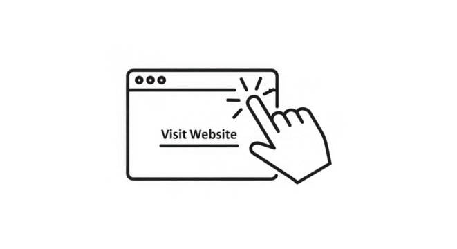 Click Website Button Icon Minimalist Design