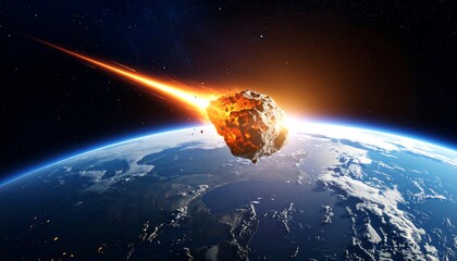 Asteroid Impacting Earth. (1)