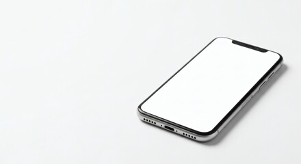 Sleek Smartphone with Blank Screen and Copy Space for App Promotion & Mobile Technology Mockup