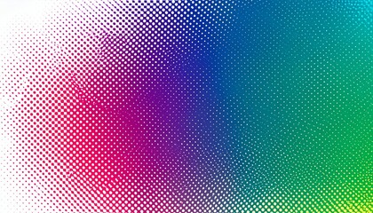 Vibrant gradient of dots morphing from pink to green, creating a modern abstract background effect