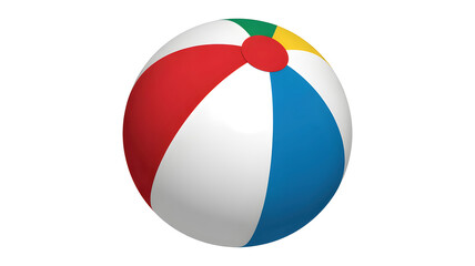 Naklejka premium Colorful beach ball isolated on a transparent background.