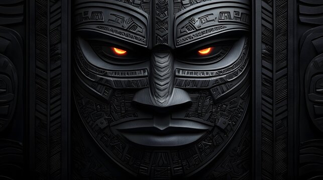 Tribal Tattoo Inspired Warrior Spirit Background