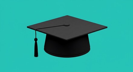 A mortarboard and tassel, symbolic of graduation and academic achievement.