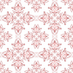 Rose Gold Damask Seamless Vintage Floral Pattern for Luxury Designs