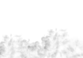 Black clouds spread floating on transparent backgrounds 3d illustrations png