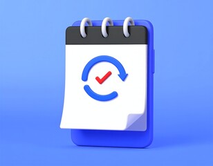 Subscription payment icon; recurring payment symbol on a smartphone screen with a calendar