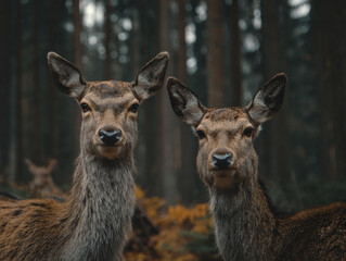 Obraz premium Deer portrait wildlife photography forest animals nature photography animal photography outdoors woodland brown