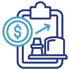 The icon of the relationship between money and the oil industry, implies that there is an investment indicating that this investment is growing or has bright prospects.