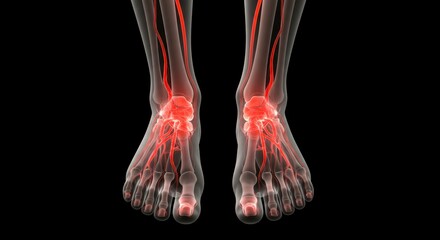 Human Feet Anatomy: Blood Vessels and Bones