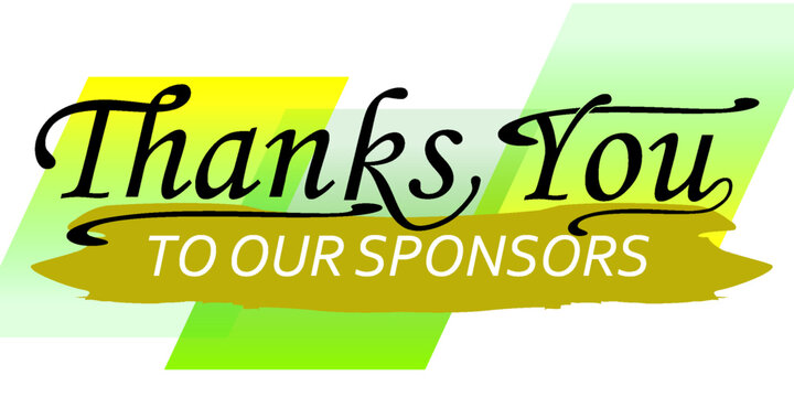 Thank You to Our Sponsors Handwritten Lettering Vector