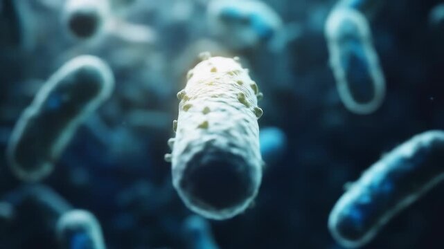 Close-up view of a bacterium