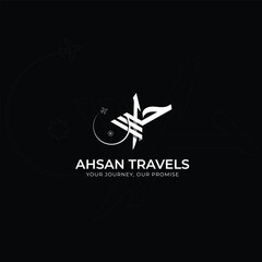 calligraphy logo travel agency 