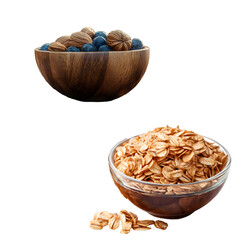 muesli in a bowl and nuts