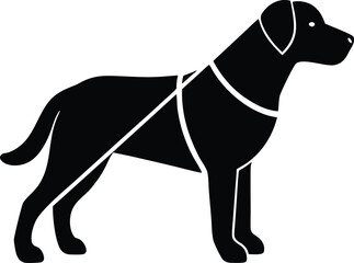 Guide dog vector icon.