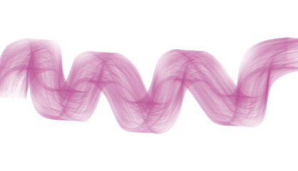 Vibrant Pink Swirl Brushstroke on Transparent Backdrop A Dynamic Artistic Element for Graphic Design Projects and Creative Visuals.