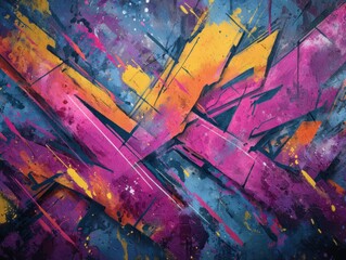 Fototapeta premium Vibrant Graffiti Energy: Dynamic Lines and Urban Flair Abstract Background
