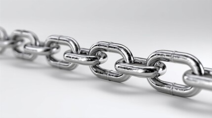 Polished Interlocked Metal Chain with Smooth Borders and Strips