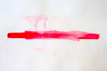 Striking Red Watercolor Stroke with Splatter